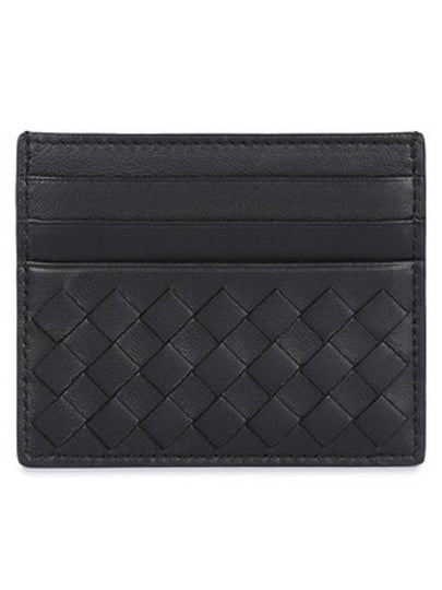 Intrecciato Weaving Card Wallet Black - BOTTEGA VENETA - BALAAN 2