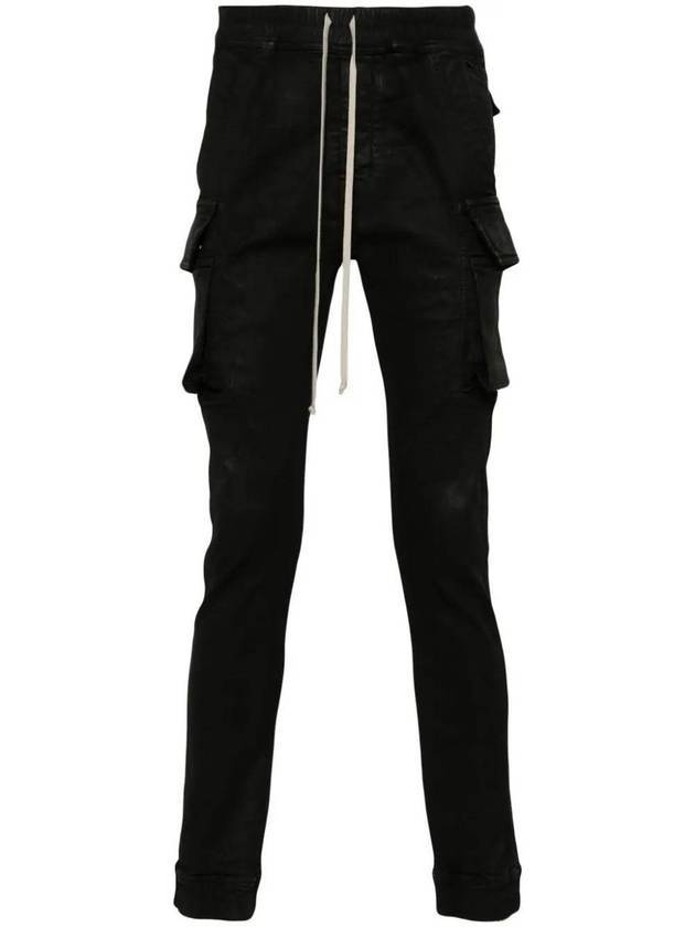 Wax Stretch Denim Jeans Black - RICK OWENS - BALAAN 1