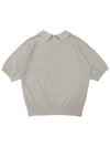 Wool touch collar neck short sleeve knit BEIGE - MONBIRDIE GOLF - BALAAN 6