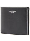 Logo East West Half Wallet Black - SAINT LAURENT - BALAAN 2