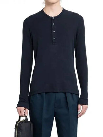 Lyocell Henry Neck Long Sleeve Top 271608 - TOM FORD - BALAAN 1