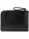 Envelope Calf Leather Pouch Bag Black - JIL SANDER - BALAAN 3