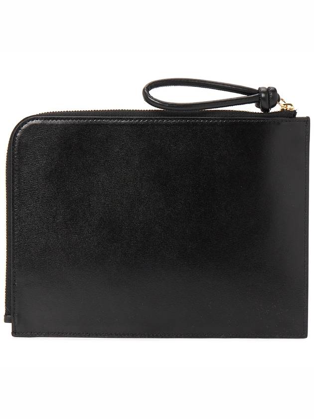 Envelope Calf Leather Pouch Bag Black - JIL SANDER - BALAAN 3