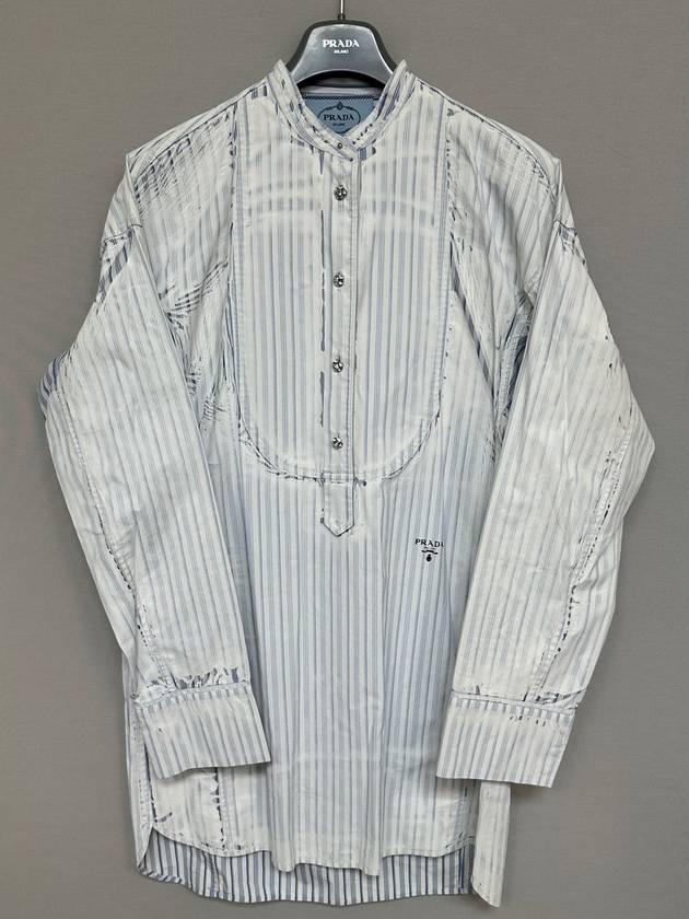 Logo Stripe Shirt One Piece - PRADA - BALAAN 1