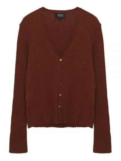 Shanya Cotton Cardigan Burgundy - A.P.C. - BALAAN 2