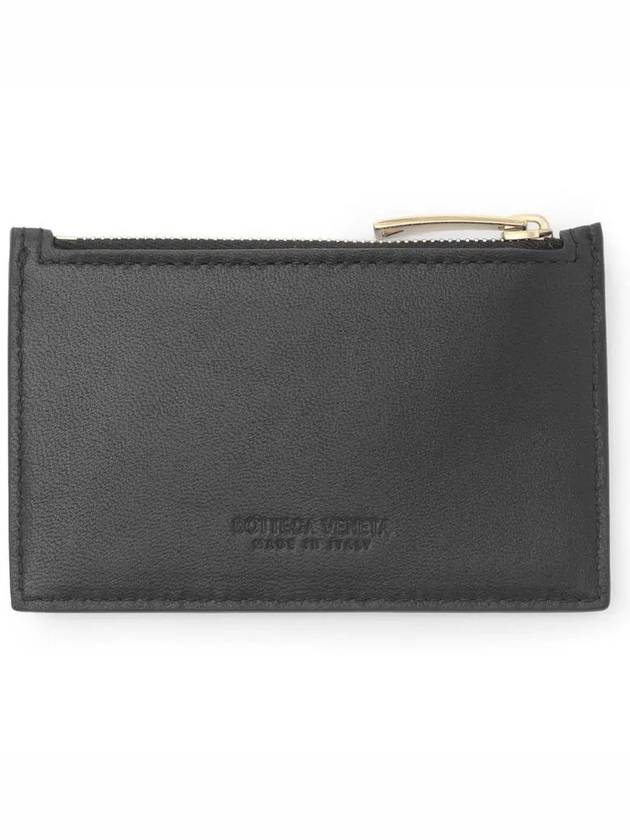 Intrecciato Zipper Card Wallet Black - BOTTEGA VENETA - BALAAN 4