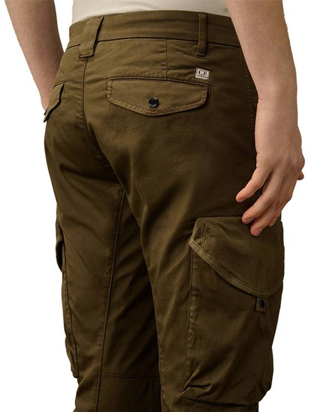 Stretch Satin Utility Cargo Lens Straight Pants Ivy Green - CP COMPANY - BALAAN 7