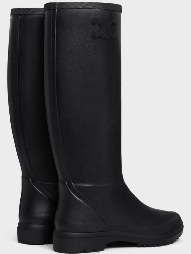 Natural Rubber High Rain Boots Black - CELINE - BALAAN 6