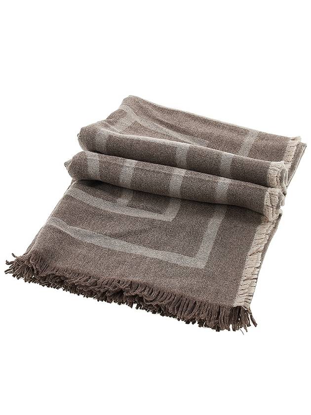 Monogram Wool Cashmere Scarf Beige - TOTEME - BALAAN 4