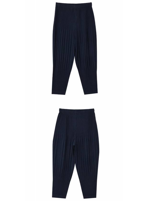 Pleated Basic Tapered Straight Pants Navy - ISSEY MIYAKE - BALAAN 5