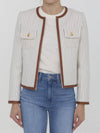 Chelsea Stripe Wool Jacket Ivory - CELINE - BALAAN 1