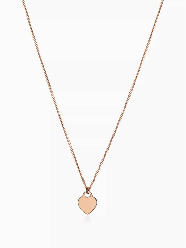 Return To Tiffany 18K Mini Heart Necklace Rose Gold - TIFFANY & CO. - BALAAN 5