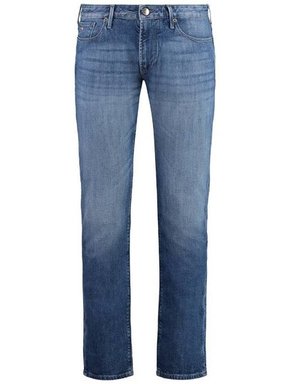 Men's Slim Fit Twill Melange Comfort Denim Jeans Blue - EMPORIO ARMANI - BALAAN 2