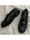 Brushed Leather Penny Loafers Black - MIU MIU - BALAAN 6