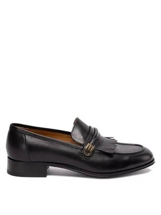 Mirror G Leather Loafers Black - GUCCI - BALAAN 2