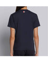 Logo Patch Lightweight Jersey Relaxed Fit Short Sleeve T-Shirt Navy - THOM BROWNE - BALAAN 6