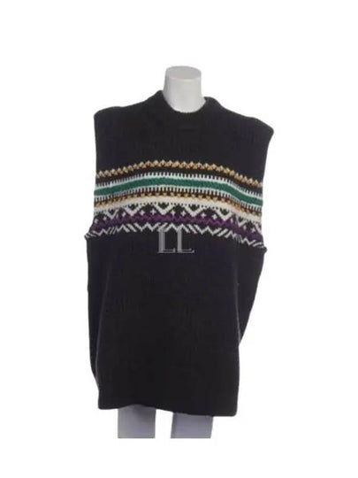 Gresley Wool Sleeveless Knit Top Fade Night - ISABEL MARANT - BALAAN 2