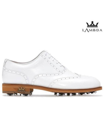 Lambda Classic Golf Shoes Monza V5 All White - LAMBDA - BALAAN 1