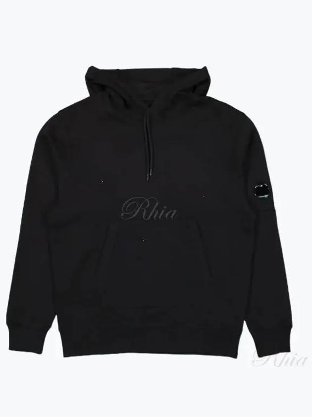 Diagonal Raised Fleece Lens Hoodie Black - CP COMPANY - BALAAN 2