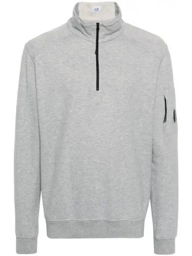 Light Fleece Half Zip-Up Sweatshirt Grey - CP COMPANY - BALAAN 2