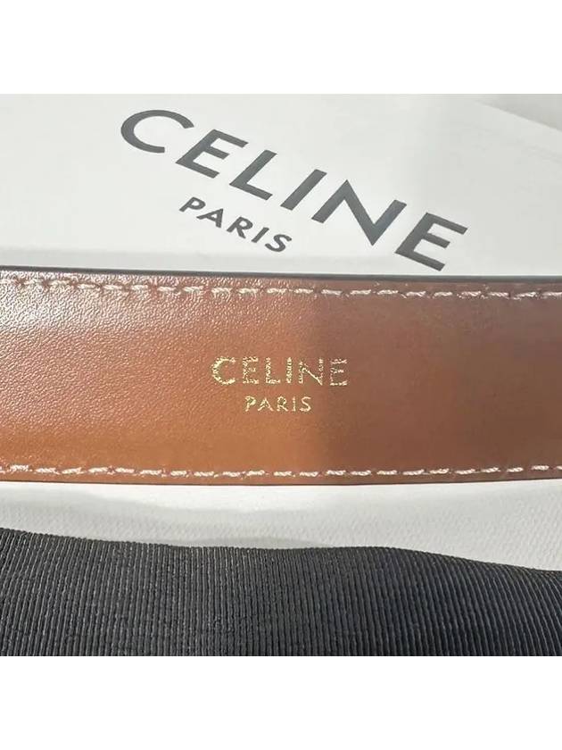 Triomphe Calfskin Medium Belt Tan - CELINE - BALAAN 6