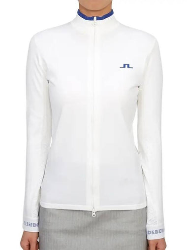 Almaida Full Zip Knit Top White - J.LINDEBERG - BALAAN 1