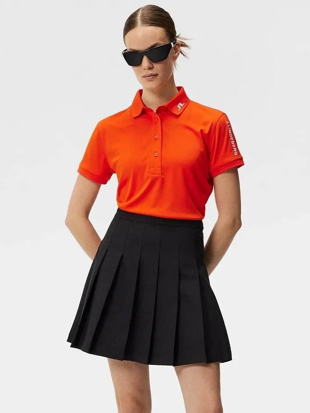 Women's Golf Tour Tech Polo Shirt Orange - J.LINDEBERG - BALAAN 4