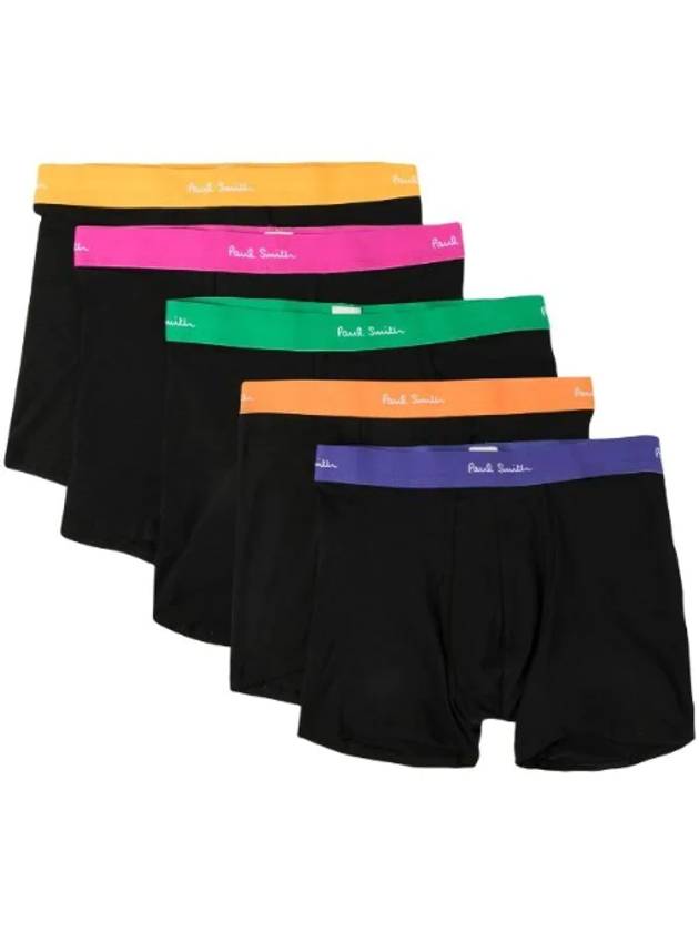 Color Waist Boxer Briefs 5 Pack Black - PAUL SMITH - BALAAN 1