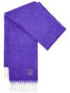 Anagram Wool Mohair Muffler Purple - LOEWE - BALAAN 3