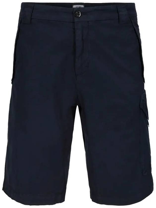 Lens Wappen Twill Stretch Cargo Shorts Navy - CP COMPANY - BALAAN 3