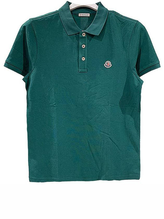 logo patch PK shirt green - MONCLER - BALAAN.