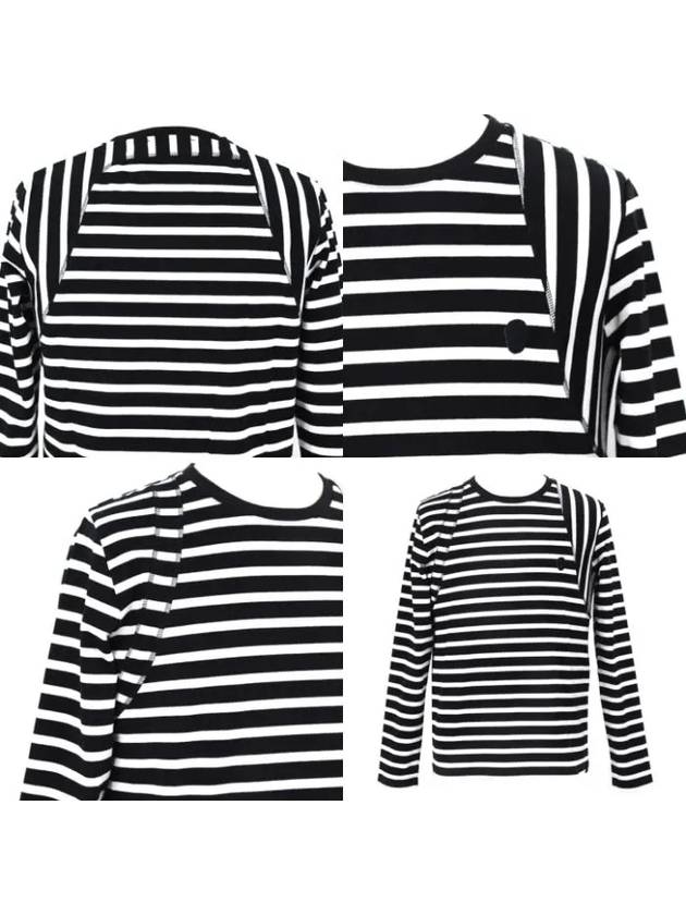 Stripe Long Sleeve T-Shirt Black - ALEXANDER MCQUEEN - BALAAN 9