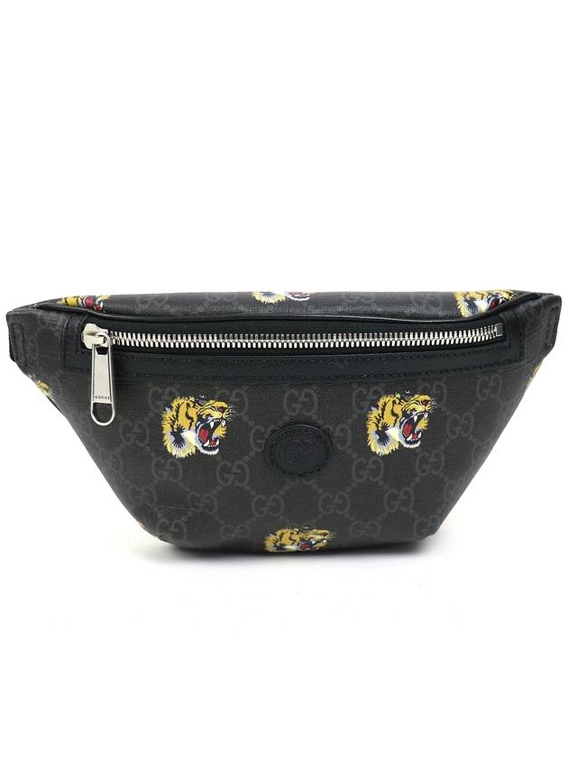 GG Tiger Print Belt Bag Black - GUCCI - BALAAN 3