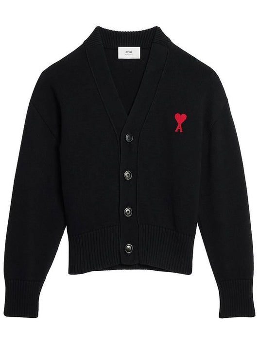 Men's de Coeur Heart Cardigan Black - AMI - BALAAN 2