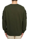 Men's Wappen Patch Cargo Pocket Sweatshirt Olive - STONE ISLAND - BALAAN 5