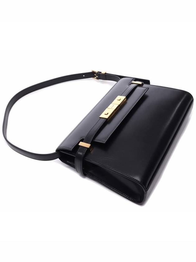 Manhattan Small Shoulder Bag Leather Black - SAINT LAURENT - BALAAN 6