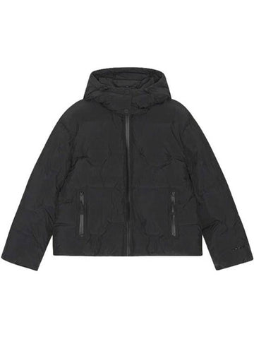 Recycled Polyester Short Puffer Padding Black - GANNI - BALAAN 1