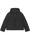 Recycled Polyester Short Puffer Padding Black - GANNI - BALAAN 1