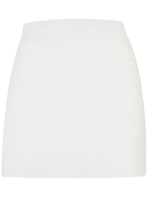 Casablanca White Cotton Blend Miniskirt - CASABLANCA - BALAAN 1