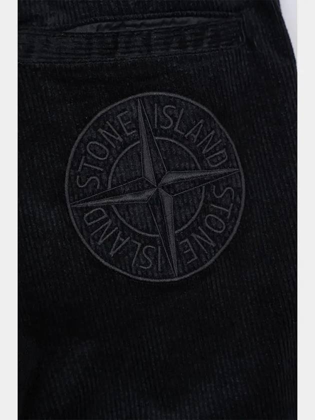 Kids Corduroy Jogger Pants Black 731662445 V0029 - STONE ISLAND - BALAAN 3