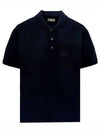 Cotton Blend Logo Polo Shirt Navy - DIOR - BALAAN 2