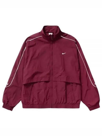 NSW Solo Swoosh Woven Track Jacket Burgundy - NIKE - BALAAN 2