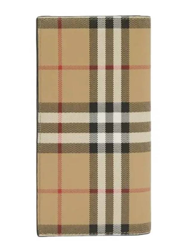 Check Pattern Bifold Long Wallet Beige - BURBERRY - BALAAN 4