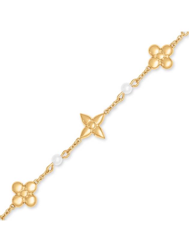 Women's Louisa Monogram Flower Charm Bracelet Gold - LOUIS VUITTON - BALAAN 3