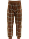 Check Fleece Track Pants Brown - BURBERRY - BALAAN 2