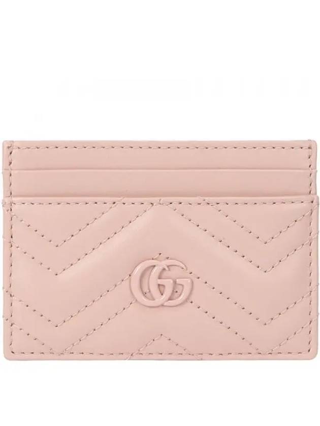 GG Marmont Leather Card Wallet Pink - GUCCI - BALAAN 2