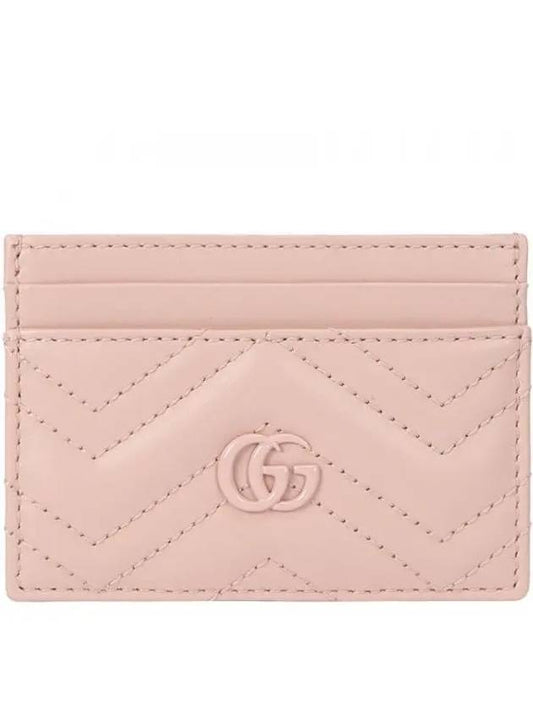 GG Marmont Leather Card Wallet Pink - GUCCI - BALAAN 2