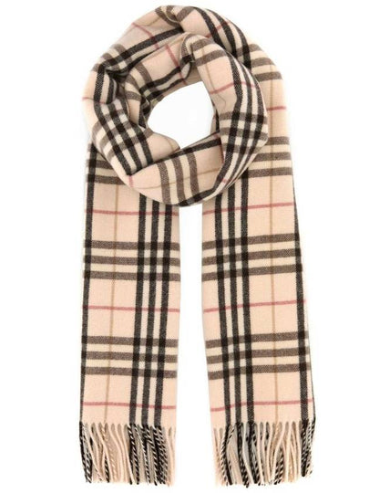 Check Pattern Cashmere Scarf Alabaster - BURBERRY - BALAAN 2