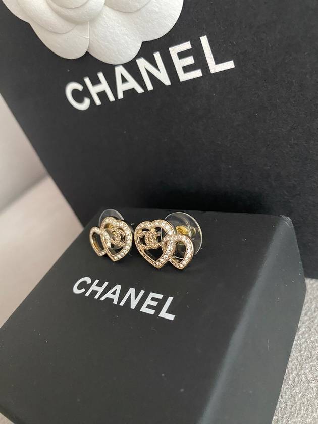 CC logo earrings heart earrings gold ABB666 - CHANEL - BALAAN 7