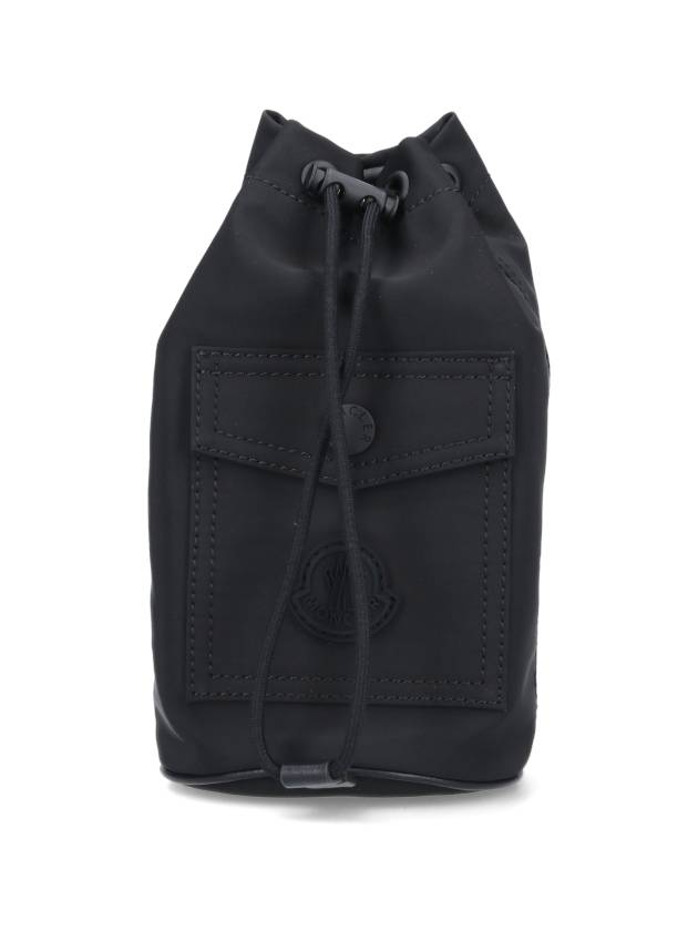 Logo Patch Mini Bucket Bag Black - MONCLER - BALAAN 2